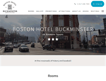 Tablet Screenshot of bostonhotelbuckminster.com